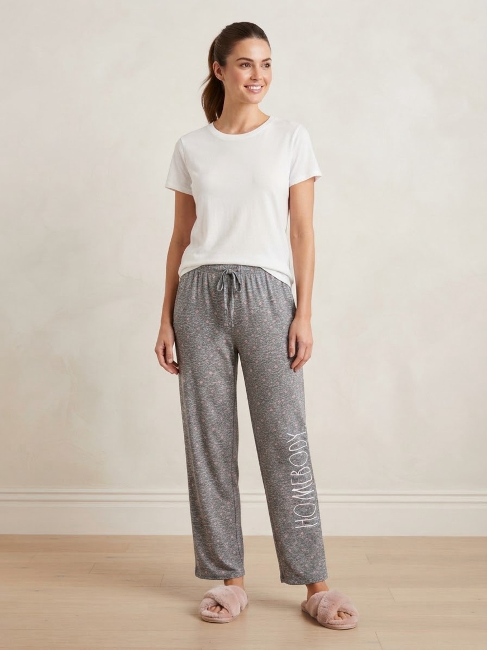 Rae Dunn Gray Lounge Pants with Pockets